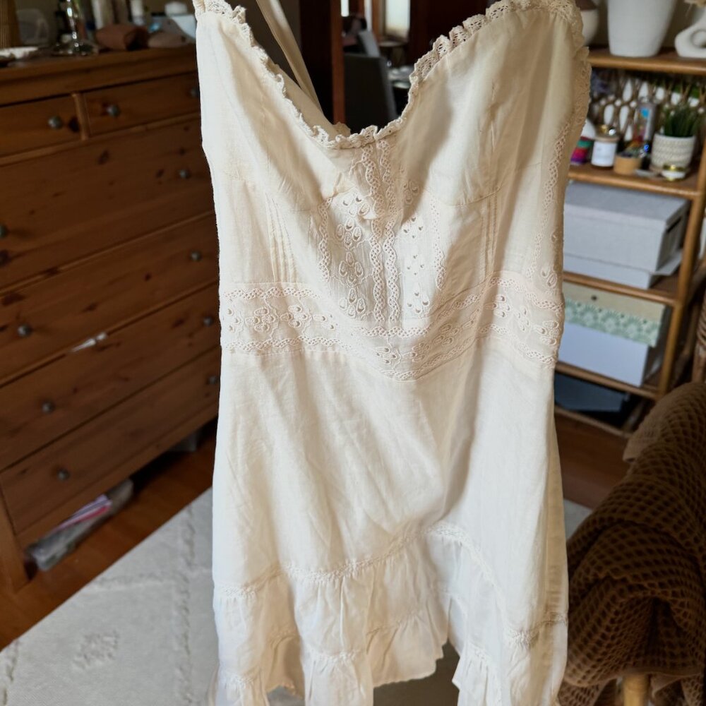 Reformation Lace Cream Dress